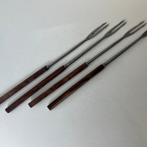 MCM Japan Stainless Fondue Fork Set of 4/Vintage Fondue Forks - AA