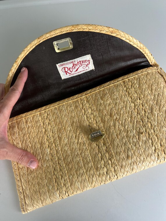 11 Inch Envelope Straw Boho Cluth/Straw Handbag/B… - image 5