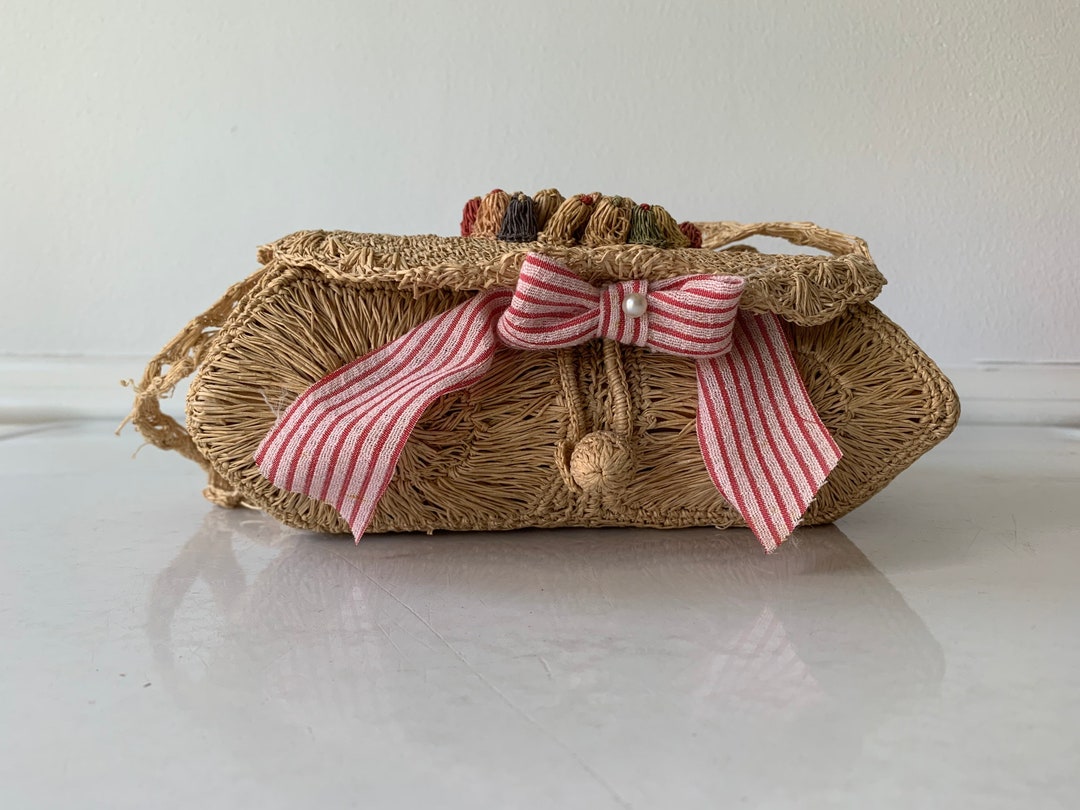 Unique Straw Box Purse With Detachable Straps/interesting Etsy