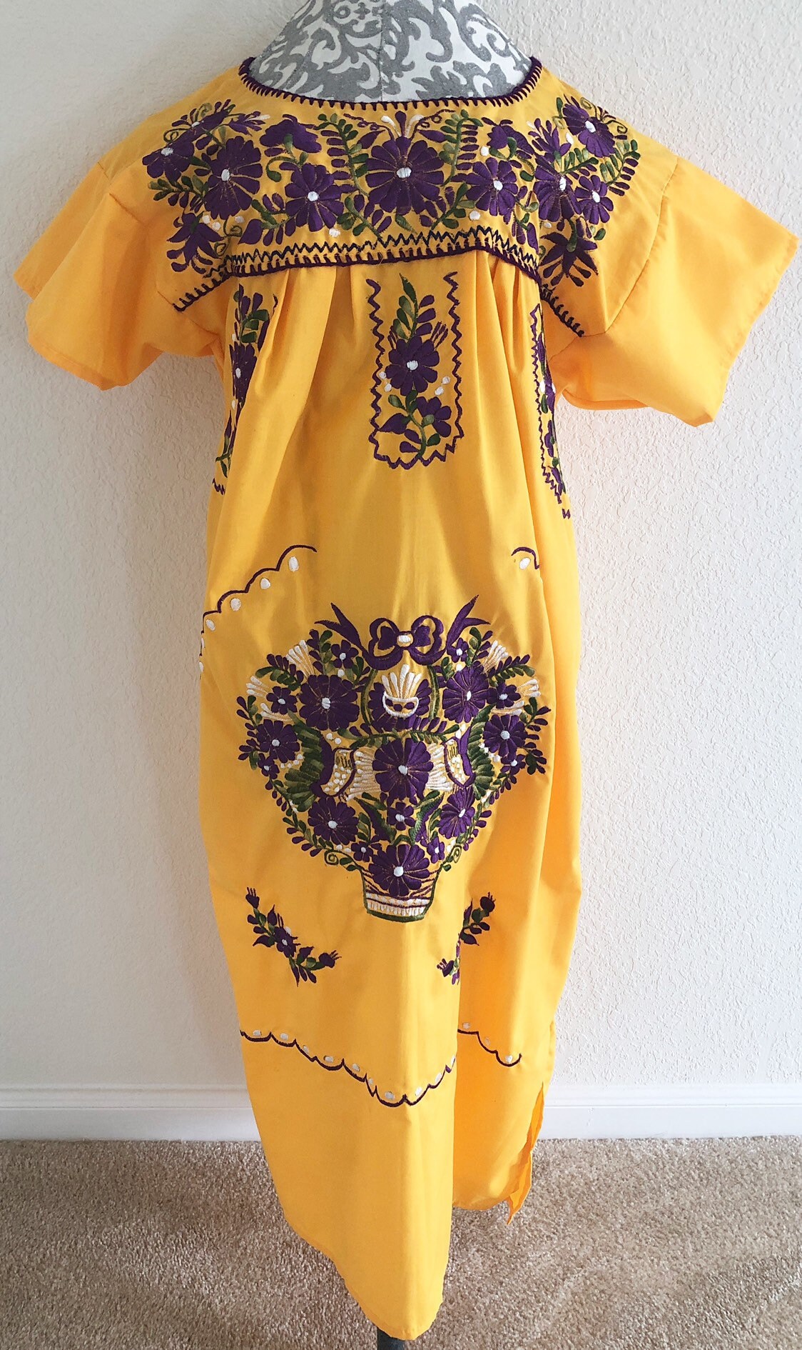 mexican yellow dress