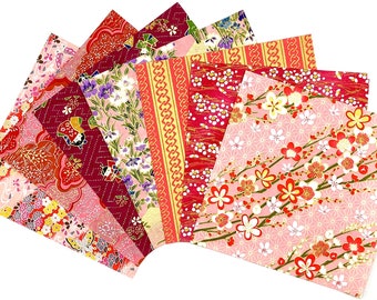 Japans Yûzen-Washi-papier / x 7 vellen / Roze-2