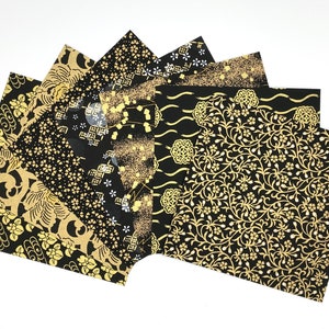 Carta giapponese Yûzen-Washi / x 7 fogli / Nero-6