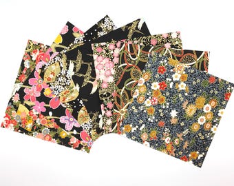 Japanese Origami Paper: Floral Blossoms, Scrapbooking Paper (Set 