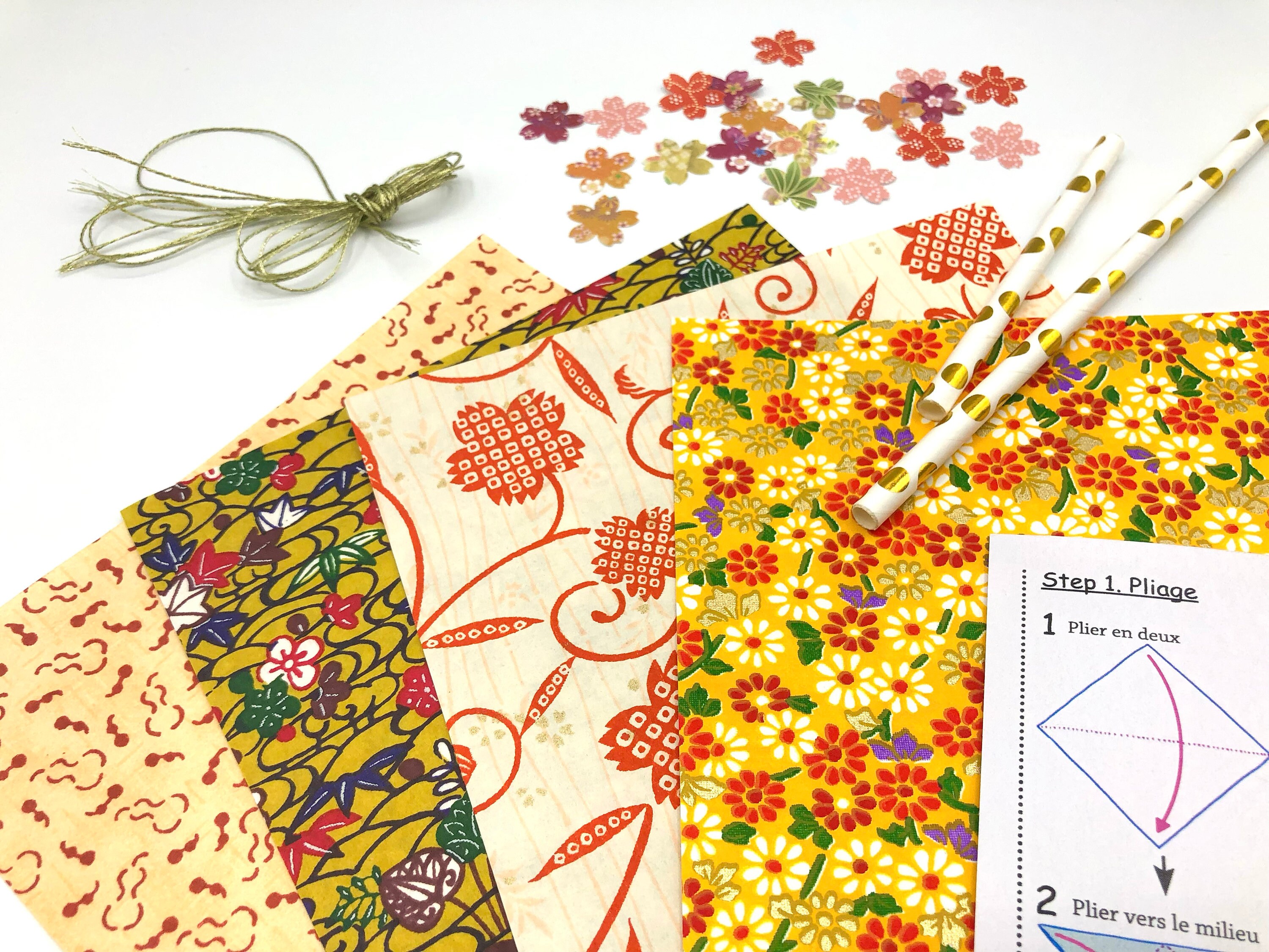 Paper Fish Mobile DIY KIT / Origami Fish Mobile / Japanese Washi Yuzen Paper / Yellow - Etsy