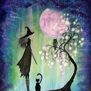 Carta di riso per decoupage scrapbooking artigianato Halloween strega gatto fiaba 2616