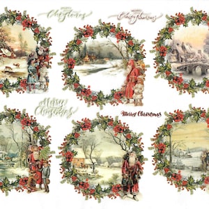 Carta di riso per decoupage scrapbooking artigianato ghirlanda natale inverno foglio A4 98