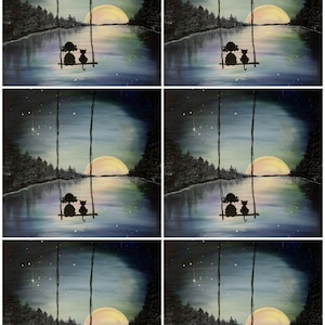 Balançoire à bascule Lune 80 en papier de riz pour scrapbooking créatif