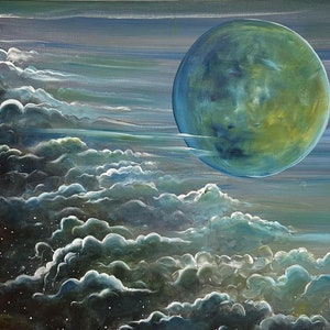 Carta di riso per decoupage scrapbook Craft Sky Night Moon 591*