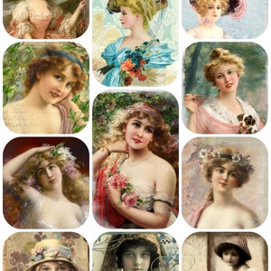 Carta di riso per decoupage Scrapbook Craft Women Victorian Retro Foglio A4 128*