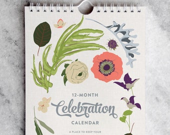 Perpetual Calendar | Birthday Calendar with Wildflowers | Celebration Calendar || Favorite Story