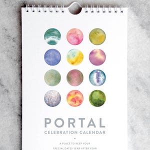 Watercolor Perpetual Calendar | Birthday Celebration Reminder