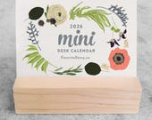 2026 Desk Calendar | Mini Desk Calendar 2026 | Small Desk Calendar | standing calendar, flip calendar, stocking stuffer, wildflower