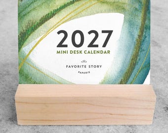 Abstract 2027 Mini Desk Calendar | Mini Desk Calendar 2027 | Monthly Calendar, Flip Calendar, Standing Calendar | Modern Calendar