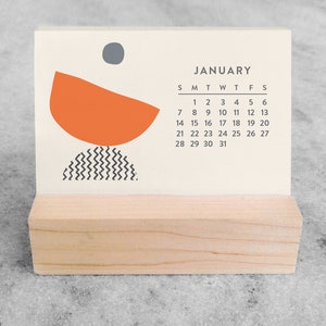 Abstract 2026 Mini Desk Calendar | Mini Desk Calendar 2026 | Monthly Calendar, Flip Calendar, Standing Calendar | Modern Calendar
