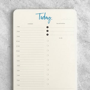 Daily Planner Notepad | To Do List Tear Off Pad | Desk Pad with Habit Tracker | Task Planner | 50 sheets