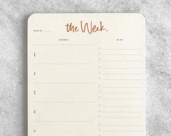 Weekly Planner Notepad | To Do List Pad | Desk Pad Organizer | Task Planner  || Favorite Story