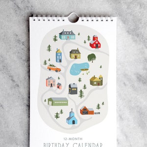 Birthday Calendar | Perpetual Calendar | Village Celebration Calendar | flip calendar | hanging wall calendar || Favorite Story