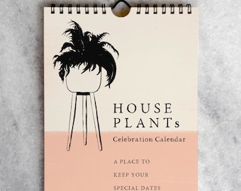 Perpetual Calendar | Birthday Calendar | Celebration Calendar Houseplants | Birthday Keeper | wall calendar