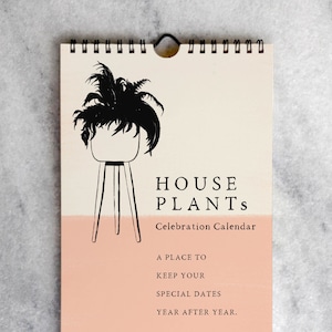 Perpetual Calendar | Birthday Calendar | Celebration Calendar Houseplants | Birthday Keeper | wall calendar