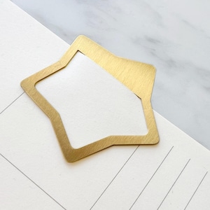 Brass Bookmark | Planner Tabs | Planner Page Marker | Page Holder | Book Mark | Brass Page Marker | Brass Tab | Planner Pagemarker | Star