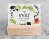 2025 Desk Calendar | Mini Desk Calendar 2025 | Small Desk Calendar | standing calendar, flip calendar, stocking stuffer, wildflower