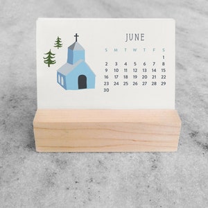 2024 Desk Calendar with Wood Stand Mini Desk Calendar 2024 Flip Calendar Small Desk Calendar stocking stuffer Favorite Story image 8