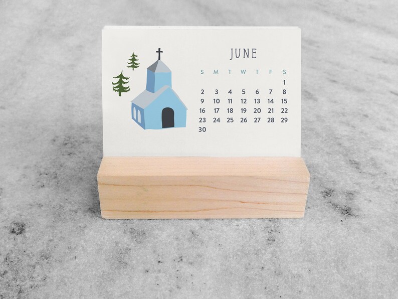 2024 Desk Calendar with Wood Stand Mini Desk Calendar 2024 Flip Calendar Small Desk Calendar stocking stuffer Favorite Story image 8