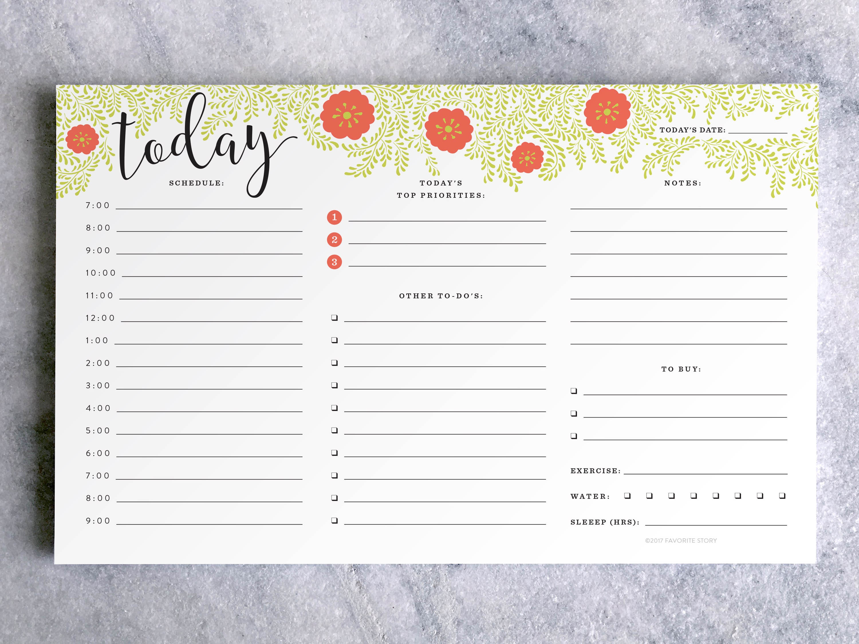 Daily planner notepad to do list memo pad habit tracker