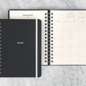 2026-2027 planner | academic planner 2027 | weekly planner | wire bound student planner | daily planner | hardcover Black Hard Cover