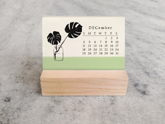 House Plants 2022 Mini Desk Calendar Small Desk Calendar | Etsy