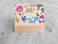 2027 Desk Calendar | Mini Desk Calendar 2027 | Small Desk Calendar | standing calendar, flip calendar, stocking stuffer, Botanical