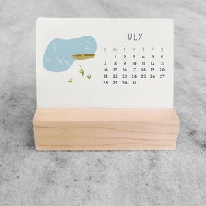 2024 Desk Calendar with Wood Stand Mini Desk Calendar 2024 Flip Calendar Small Desk Calendar stocking stuffer Favorite Story image 9