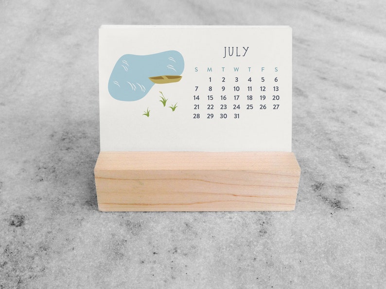 2024 Desk Calendar with Wood Stand Mini Desk Calendar 2024 Flip Calendar Small Desk Calendar stocking stuffer Favorite Story image 9