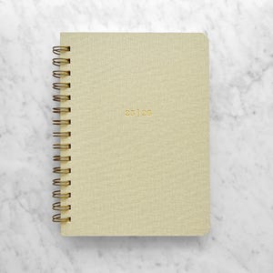 2025-2026 planner | personalized planner 2025-2026 | weekly planner | mid year student planner | daily planner | bookcloth cover, Beige
