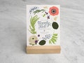 Wildflower Desk Calendar 2025 | 2025 Desk Calendar | 2025 Calendar with Wood Stand, standard size | Floral Calendar