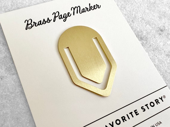 Brass Page Marker | Elegant Planner Tab, Journal Bookmark, Arrow