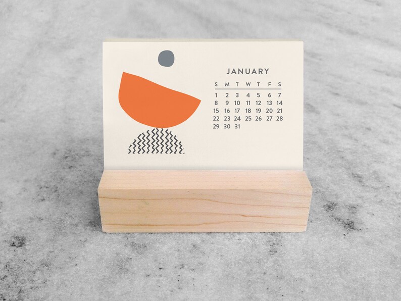 Abstract 2023 Mini Desk Calendar Mini Desk Calendar 2023 Etsy
