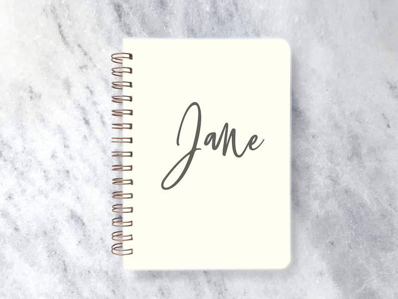 Personalized planner 2025 custom 2024-2025 planner weekly agenda monthly planner daily planner Soft Cover with Script Ivory