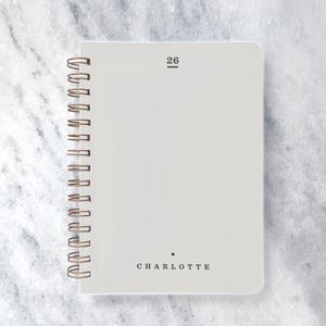 2027 Personalized Wire-Bound Planner | Custom Name, Soft Cover Organizer Smoke
