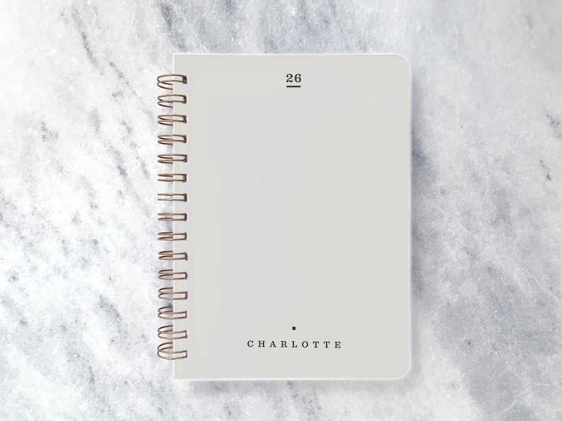 2027 Personalized Wire-Bound Planner | Custom Name, Soft Cover Organizer Smoke