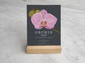 2026 Desk Calendar, Orchid | 2026 Calendar with Stand | Floral Desk Calendar 2026 | easel desk calendar, standard size | Favorite Story