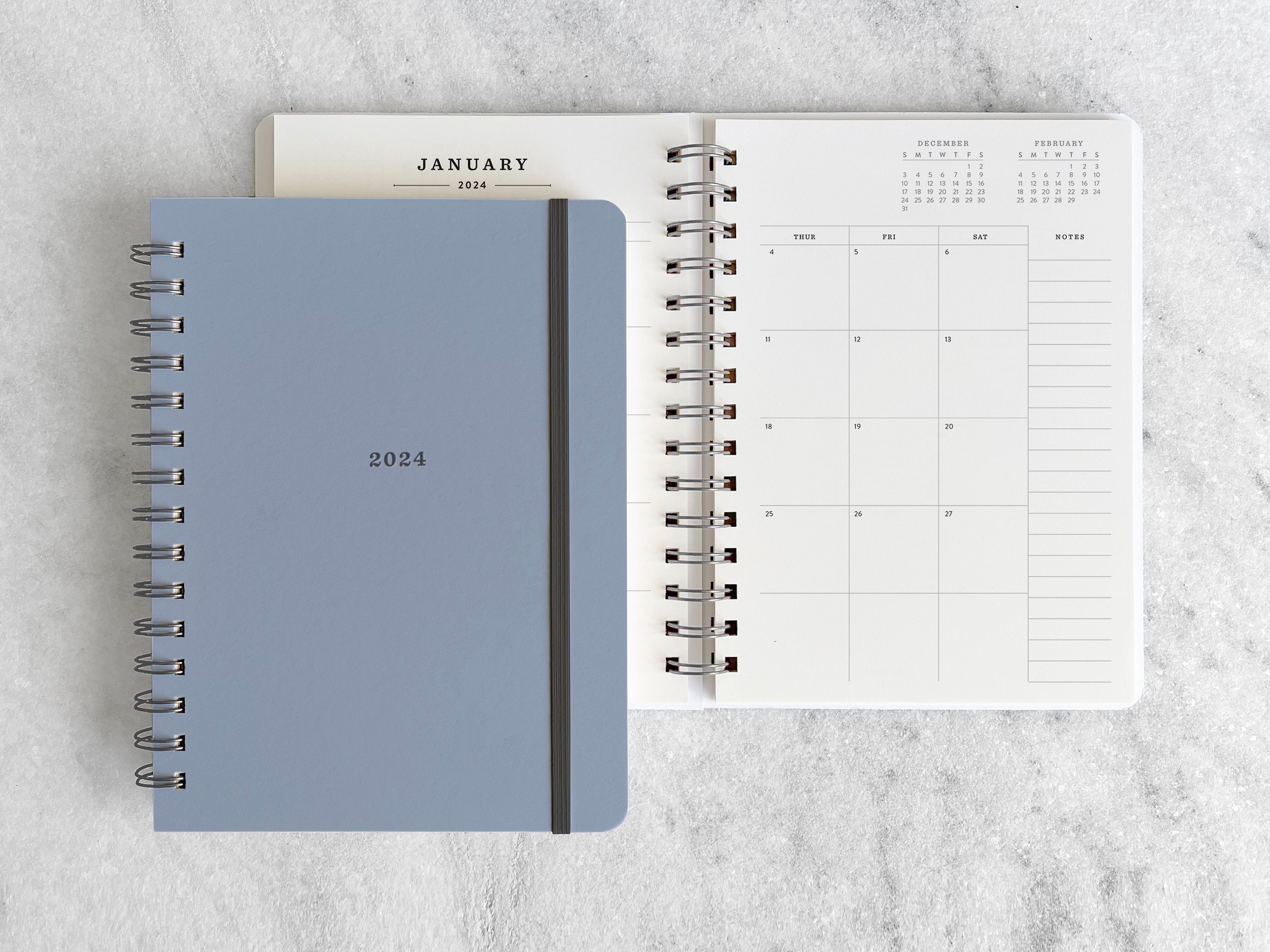 Burde Planner 2024 | Daily & Weekly Planner | Life Planner To Do | Elastic  Band Closure, Hardcover | Planner 2024 | Organized living | December 18