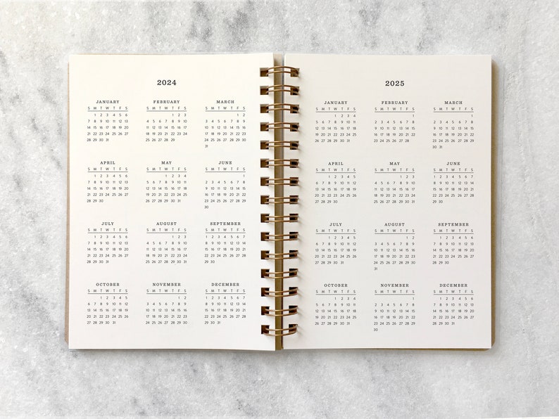 Custom 2024-2025 planner personalized planner 2025 weekly planner wire bound planner academic year planner Kraft Soft Cover image 7