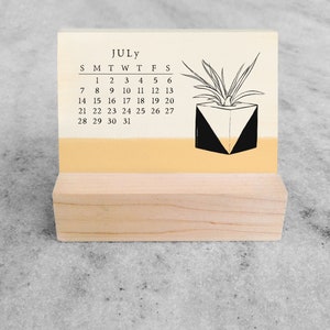 Houseplants 2024 Mini Desk Calendar Small Desk Calendar 2024 Monthly Calendar easel desk calendar, stocking stuffer image 9