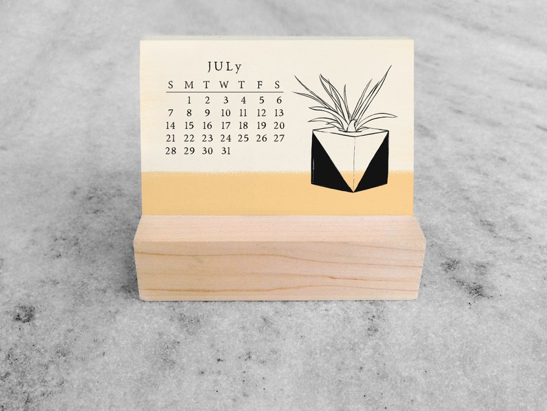 Houseplants 2024 Mini Desk Calendar Small Desk Calendar 2024 Monthly Calendar easel desk calendar, stocking stuffer image 9