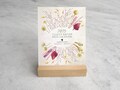 Dried Field Flower Desk Calendar 2025 | 2025 Desk Calendar | 2025 Calendar with Wood Stand, standard size | Floral Calendar