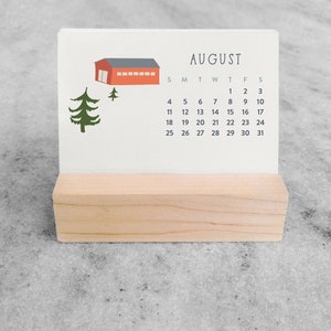 2024 Desk Calendar with Wood Stand Mini Desk Calendar 2024 Flip Calendar Small Desk Calendar stocking stuffer Favorite Story image 10