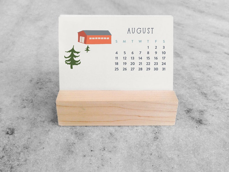 2024 Desk Calendar with Wood Stand Mini Desk Calendar 2024 Flip Calendar Small Desk Calendar stocking stuffer Favorite Story image 10