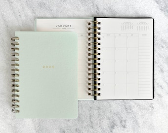 2026-2027 Mint Hardcover Planner: Gold Wire Bound, Weekly & Monthly
