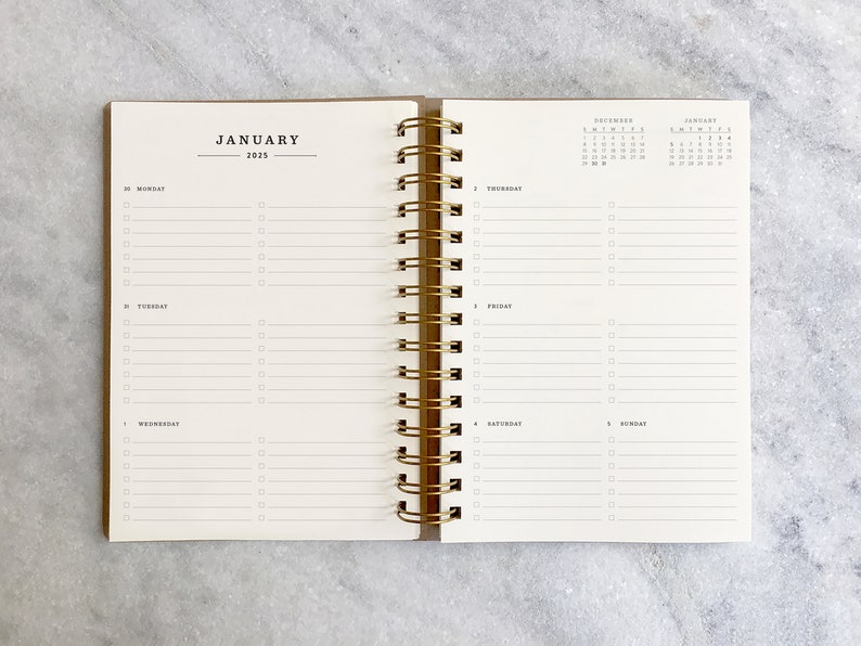 personalized 2024-2025 planner custom planner 2025 weekly planner hardcover planner personal organizer daily planner image 2